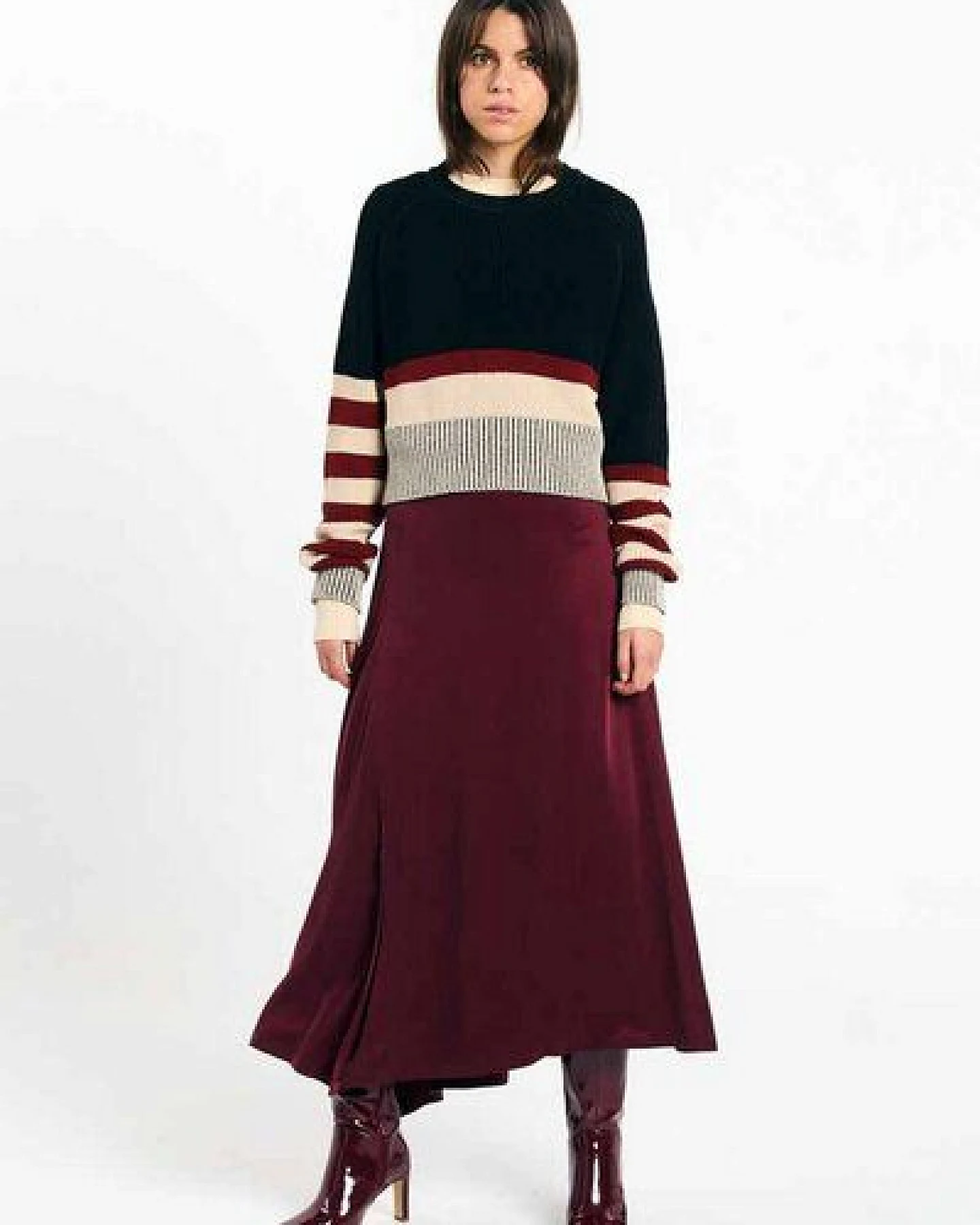 Suite 13 Lab Nelas Baumwoll-Pulli mit asymmetrischen Streifen – Ansicht 4