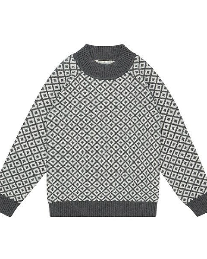 Sense Organics & friends in cooperation with GARY MASH Bio Kinderpulli mit Rautenmuster