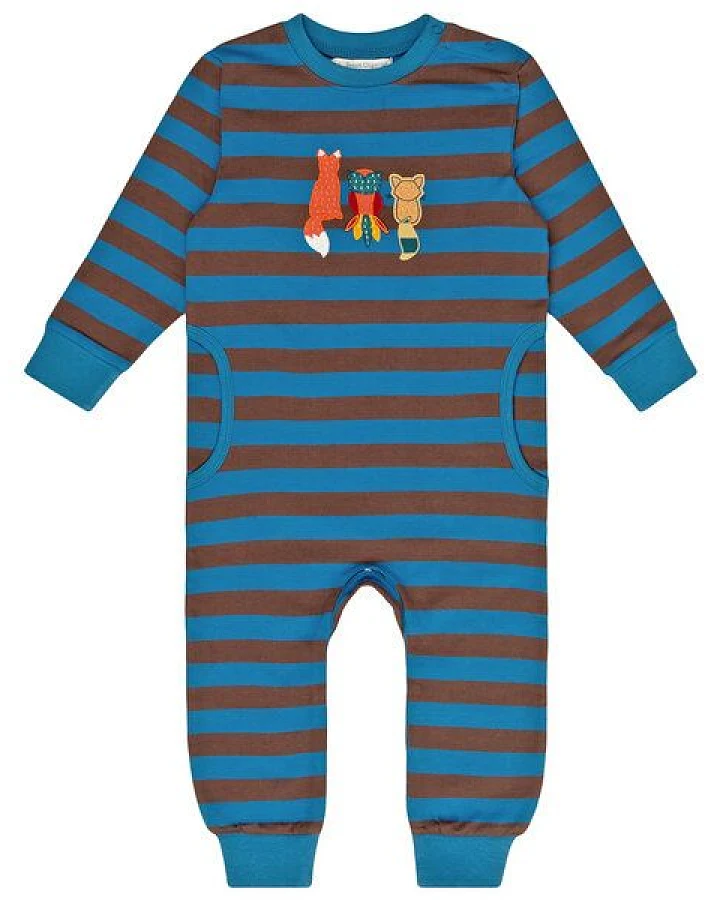 Sense Organics & friends in cooperation with GARY MASH Bunter Baby Sweat Overall geringelt
