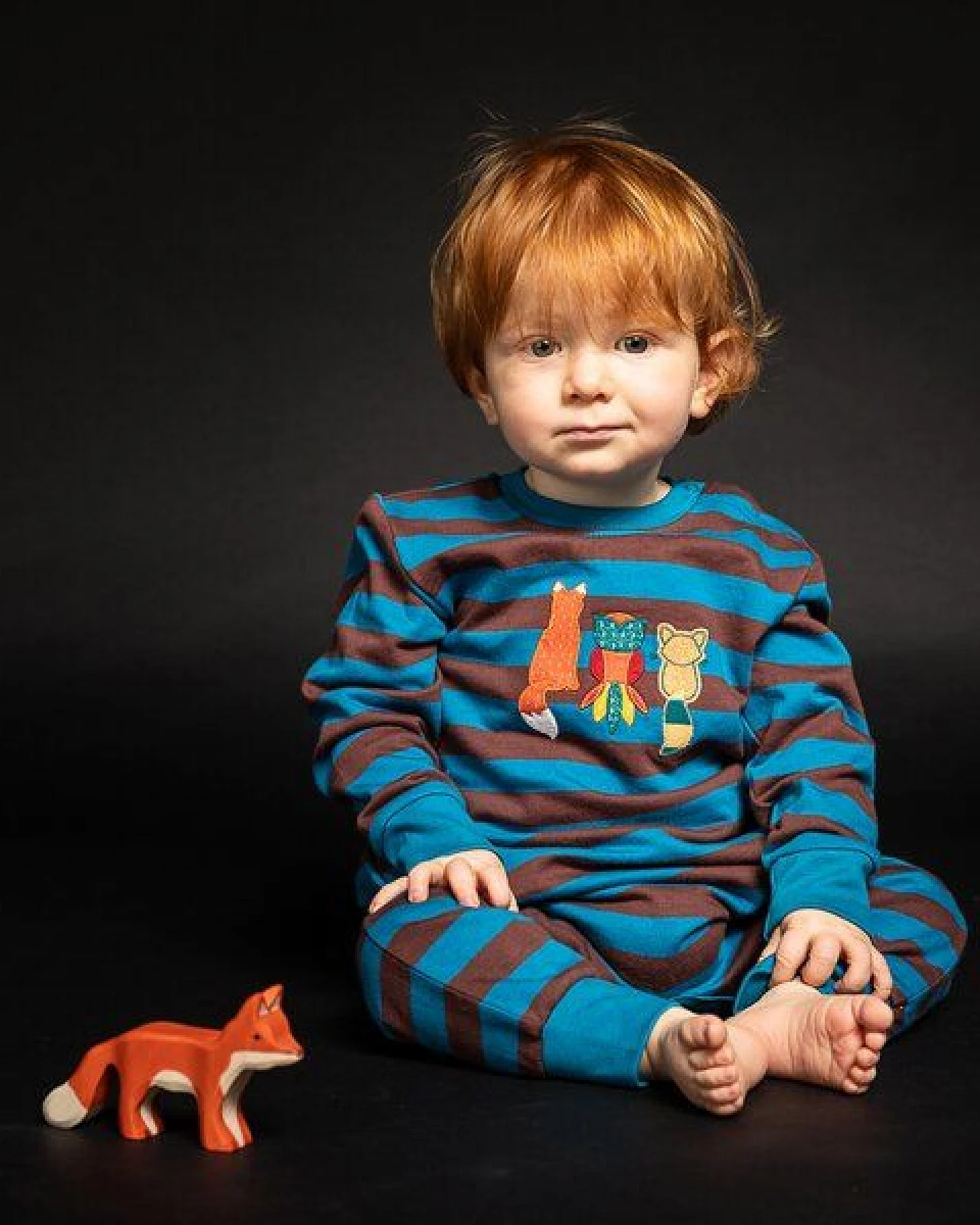 Sense Organics & friends in cooperation with GARY MASH Bunter Baby Sweat Overall geringelt – Ansicht 2