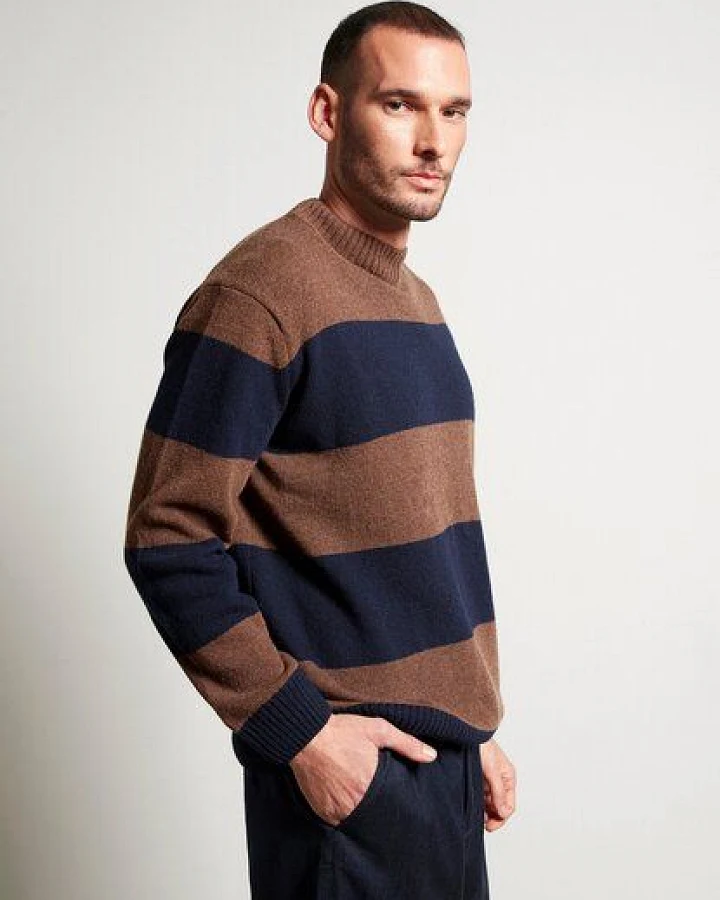 Givn Berlin Gestreifter Strickpullover GBIVAN aus recycelter Wolle
