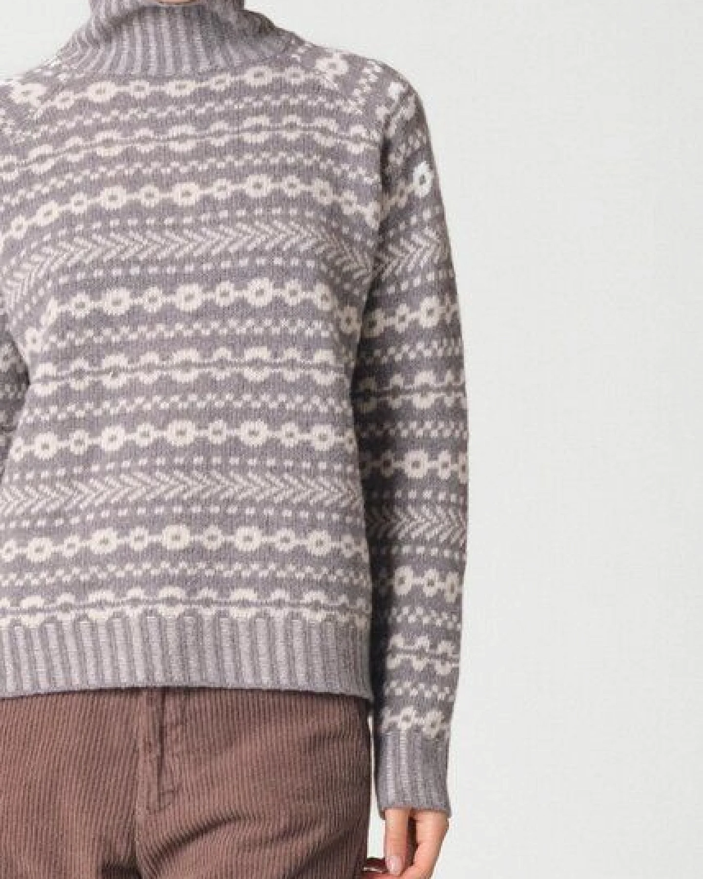 Klitmøller Collective Merino-Rollkragenpullover mit nordischem Muster Modell: Sofie – Ansicht 3
