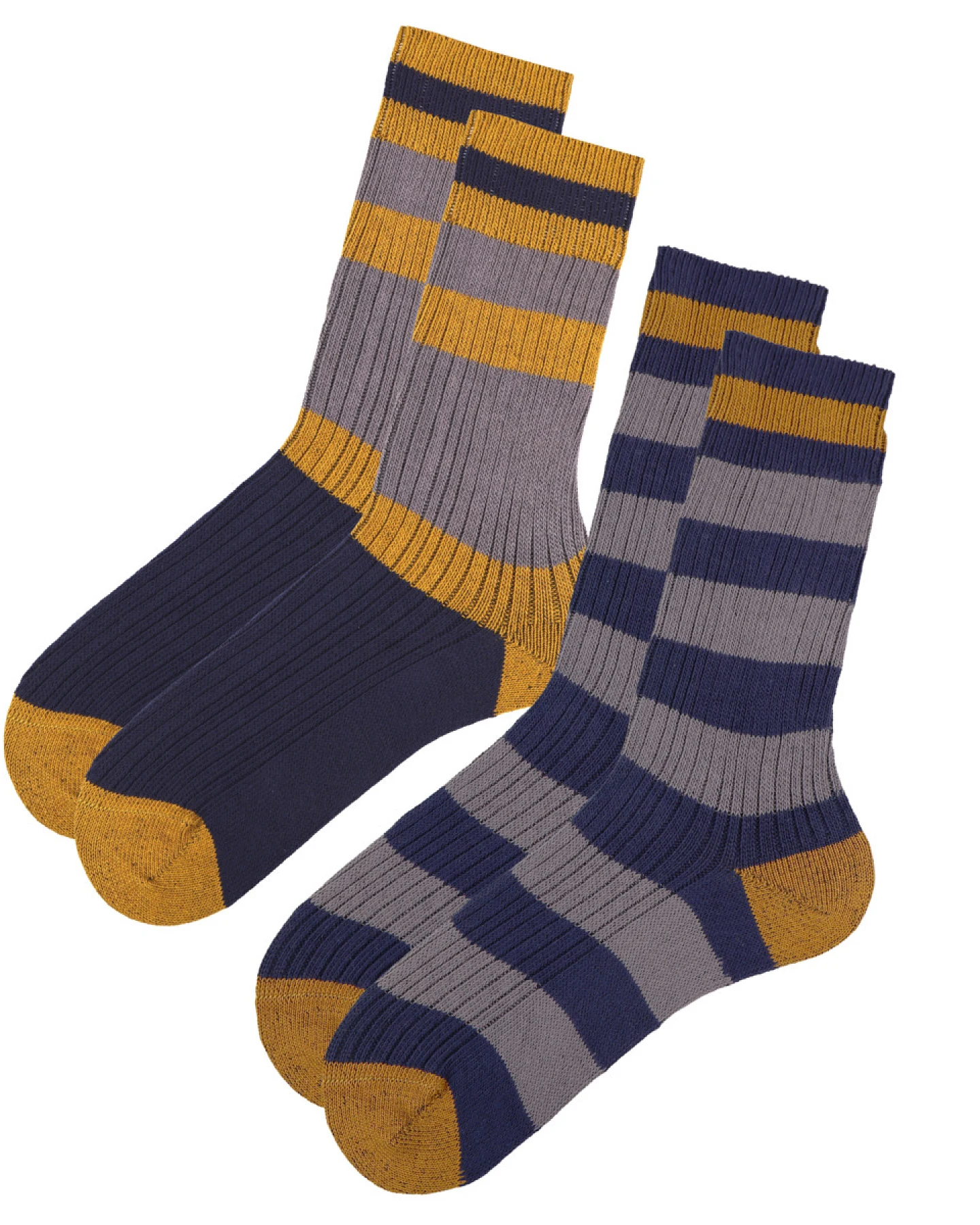 Unisex Socken, 2er Pack Gestreift – Ansicht 2