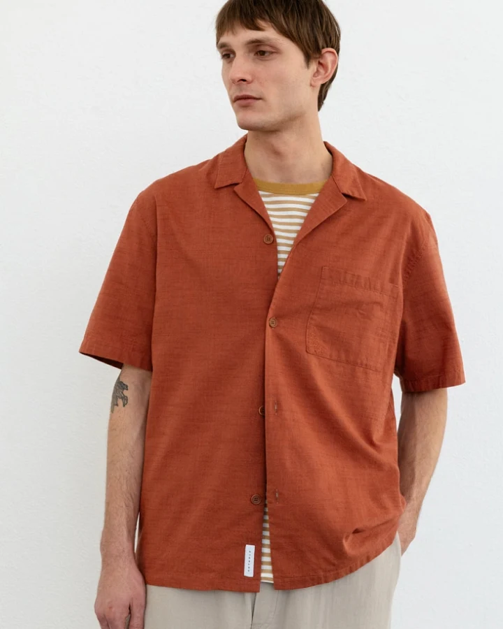 Rotholz Herren vegan Shirt Bowling Rot