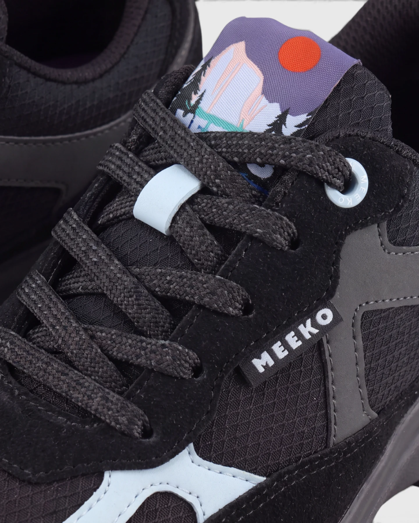 MEEKO Herren vegan Sneakers Nanuk Dunkelschwarz – Ansicht 2