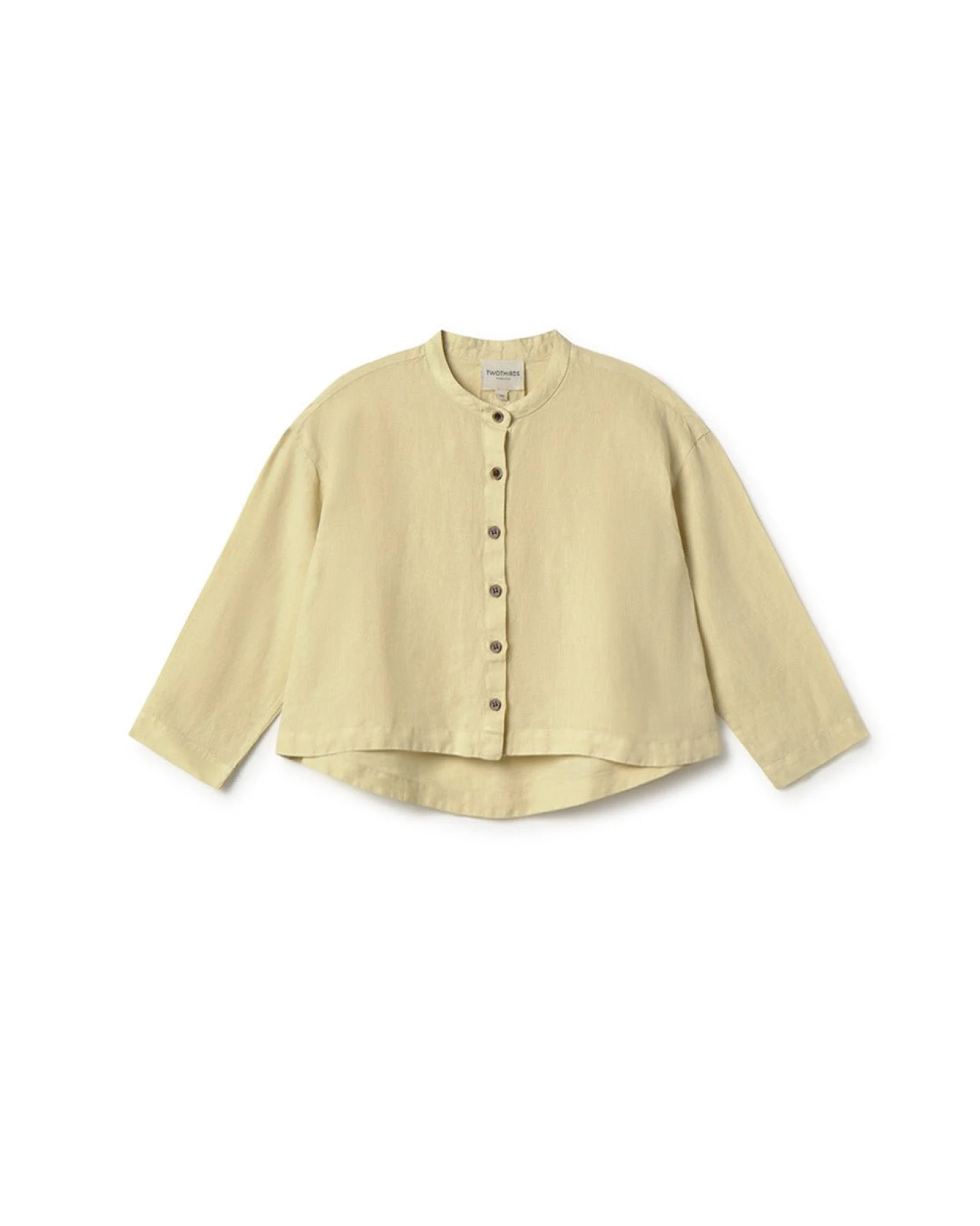 TWOTHIRDS Damen vegan Shirt Mit Pompons Gardenia Gelb – Ansicht 2