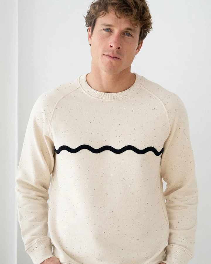 TWOTHIRDS Herren vegan Sweatshirt Faiava Ecru