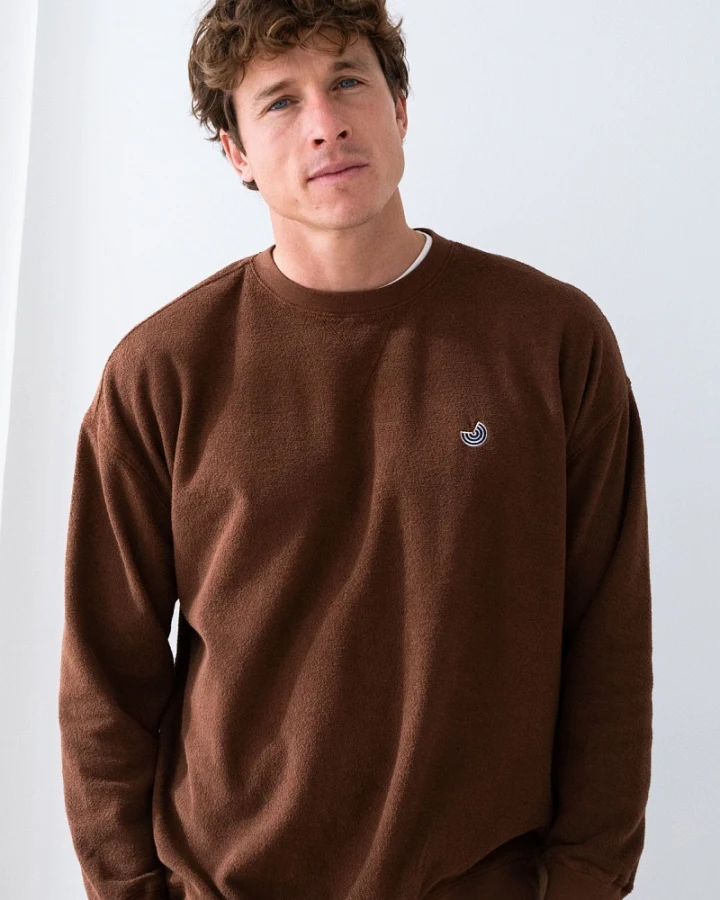 TWOTHIRDS Herren vegan Sweatshirt Kilda Tiramisu Braun