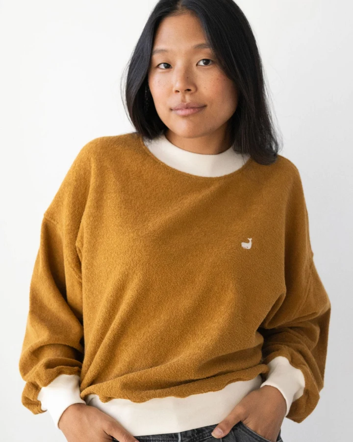 TWOTHIRDS Damen vegan Sweatshirt Bequia Goldbraun