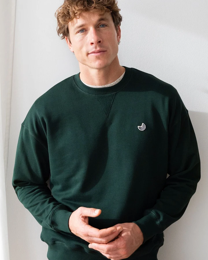 TWOTHIRDS Herren vegan Sweatshirt Hagenmiddle Dunkelgrün