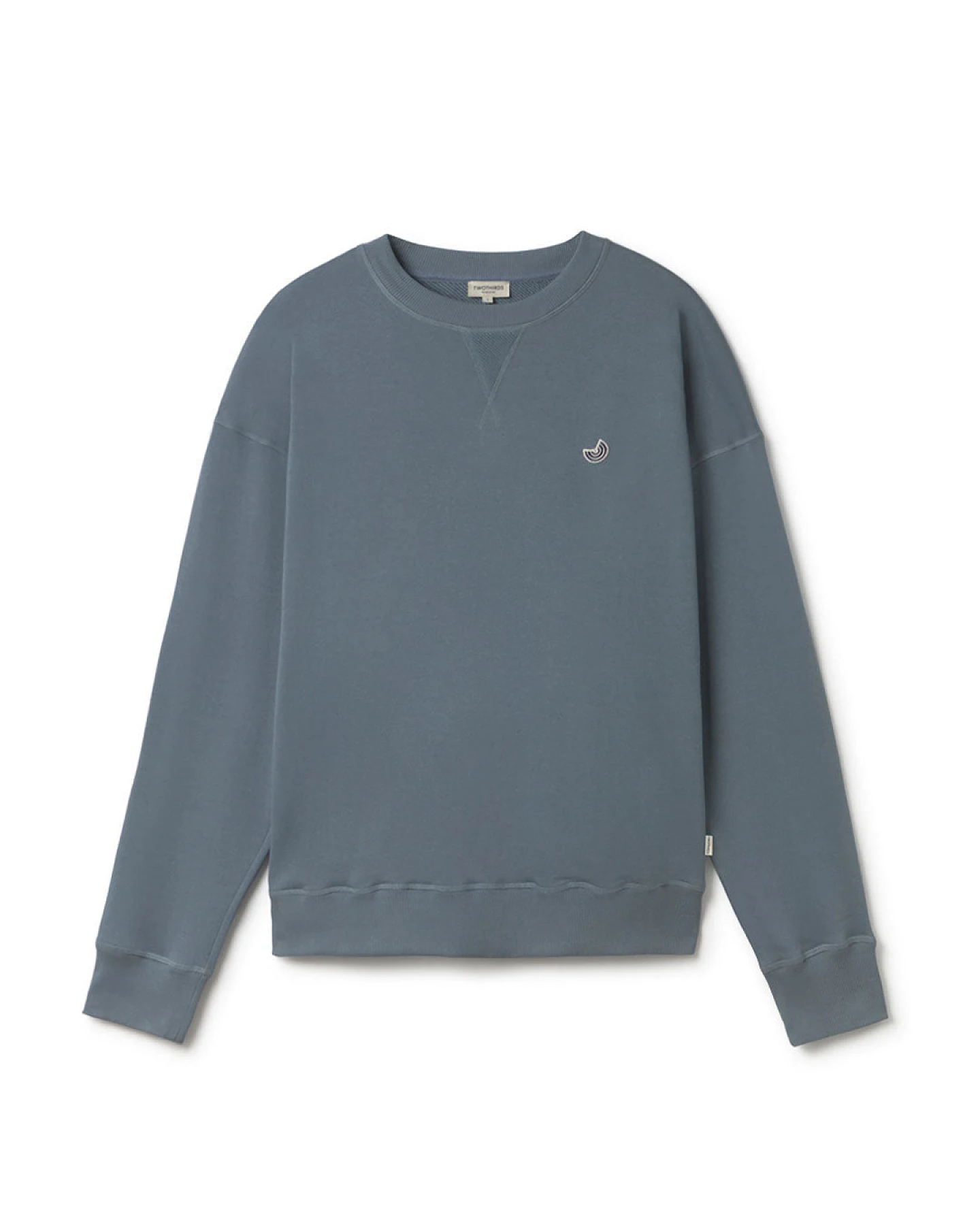 TWOTHIRDS Herren vegan Sweatshirt Hagenmiddle Sturmblau – Ansicht 2