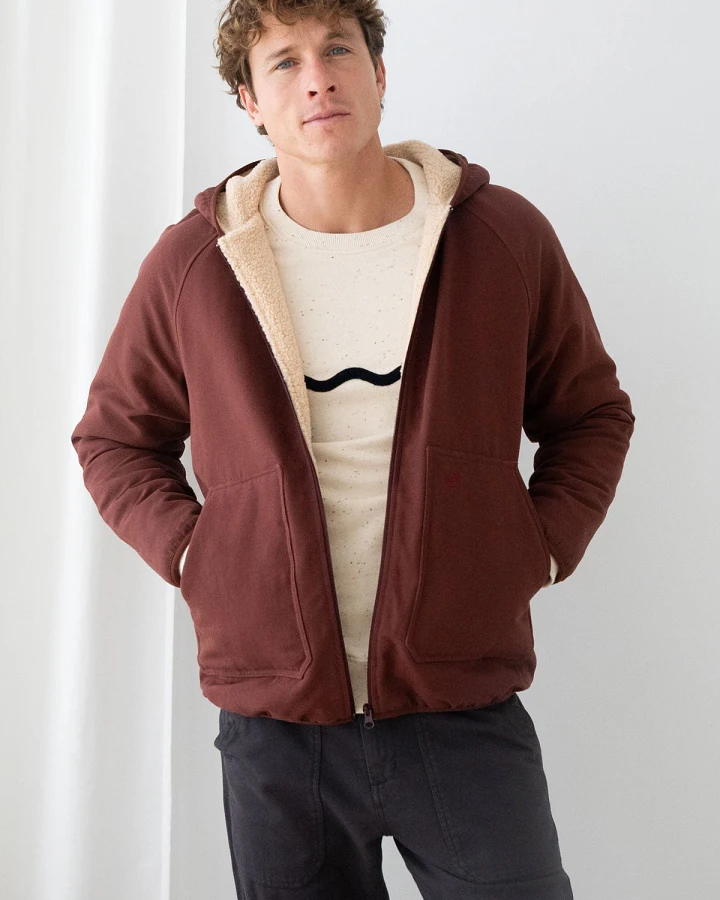 TWOTHIRDS Herren vegan Jacke Pandawa Rostbraun