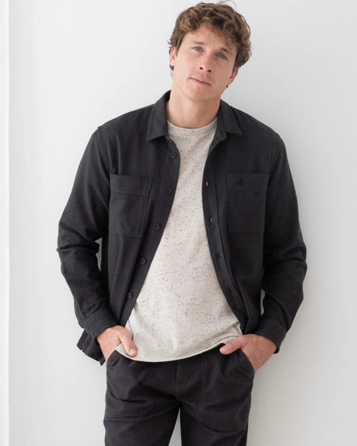 TWOTHIRDS Herren vegan Hemd Taylor Dark Sand
