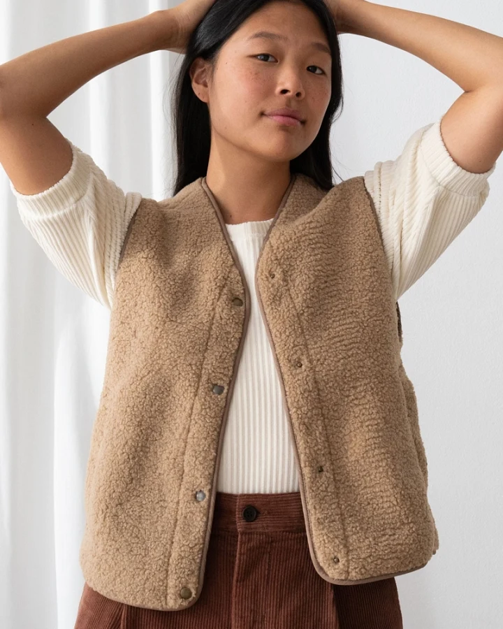 TWOTHIRDS Damen vegan Weste Henderson Beige