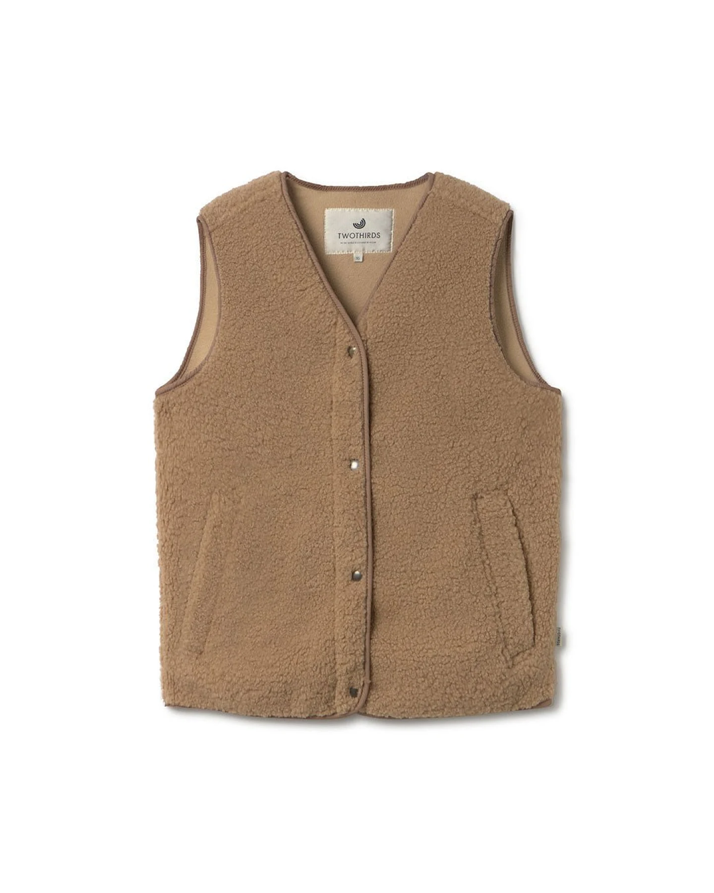 TWOTHIRDS Damen vegan Weste Henderson Beige – Ansicht 2