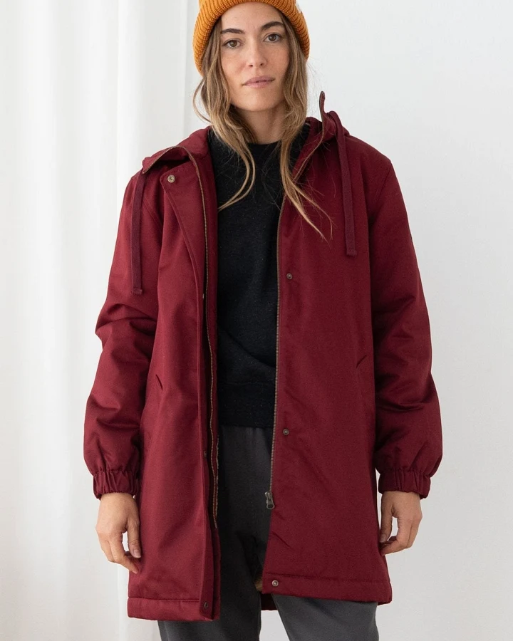 TWOTHIRDS Damen vegan Jacke Drakonia Weinrot