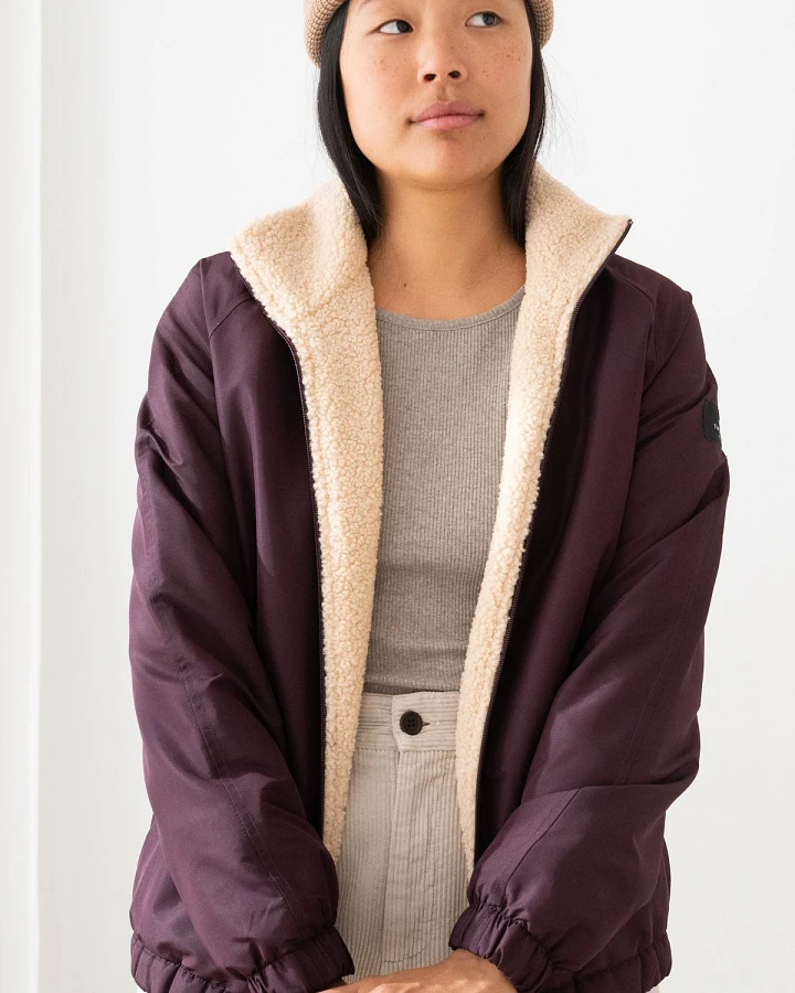 TWOTHIRDS Damen vegan Jacke Zephyria Aubergine