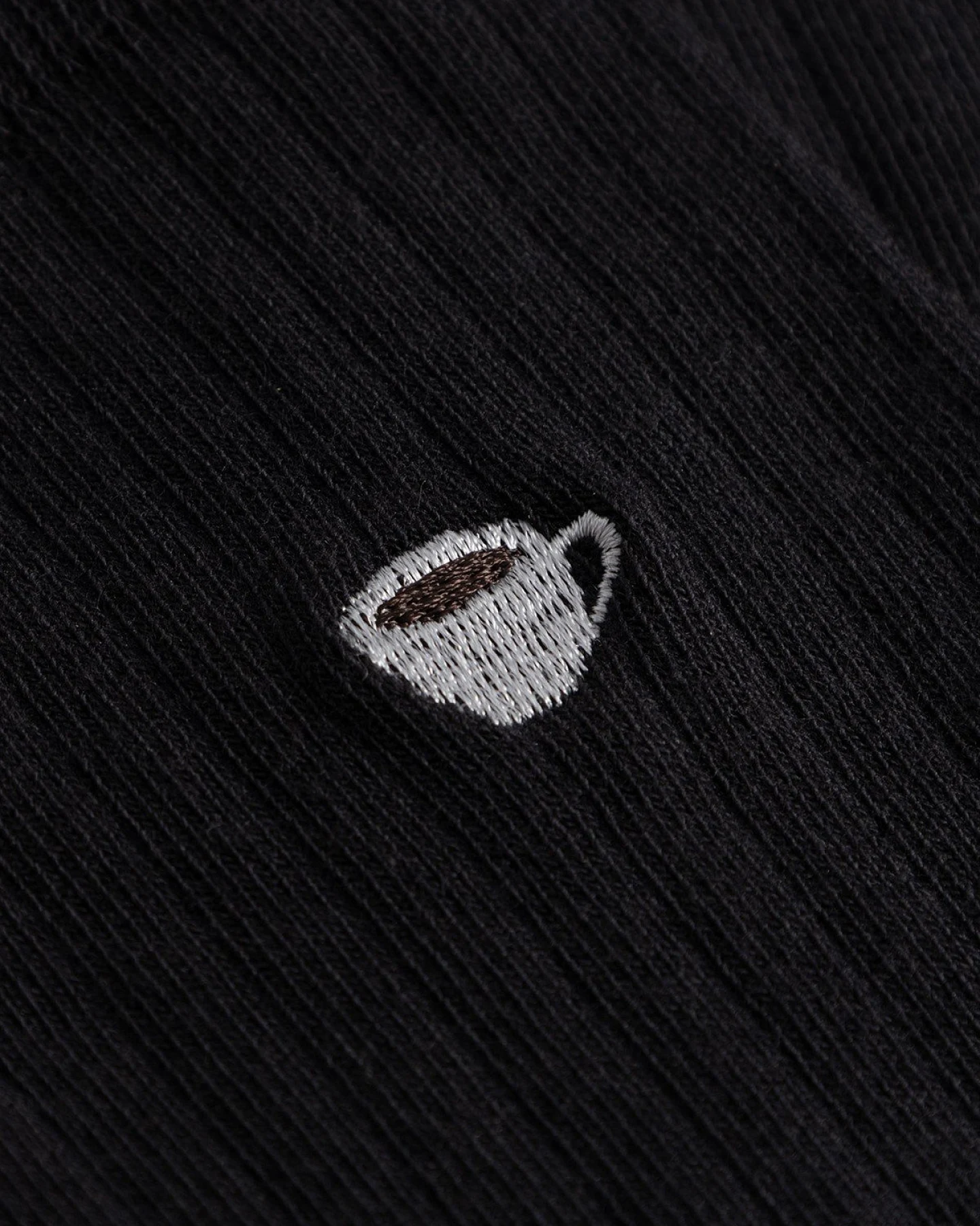 Socken Rib Knivsta Coffee Cup Emb Schwarz – Ansicht 2