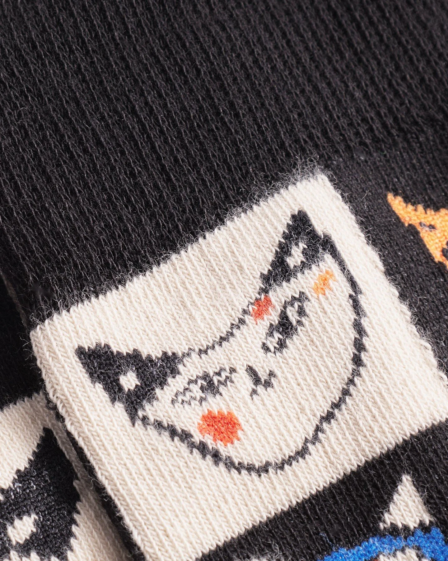 Socken Sigtuna Cat Bingo Schwarz – Ansicht 2