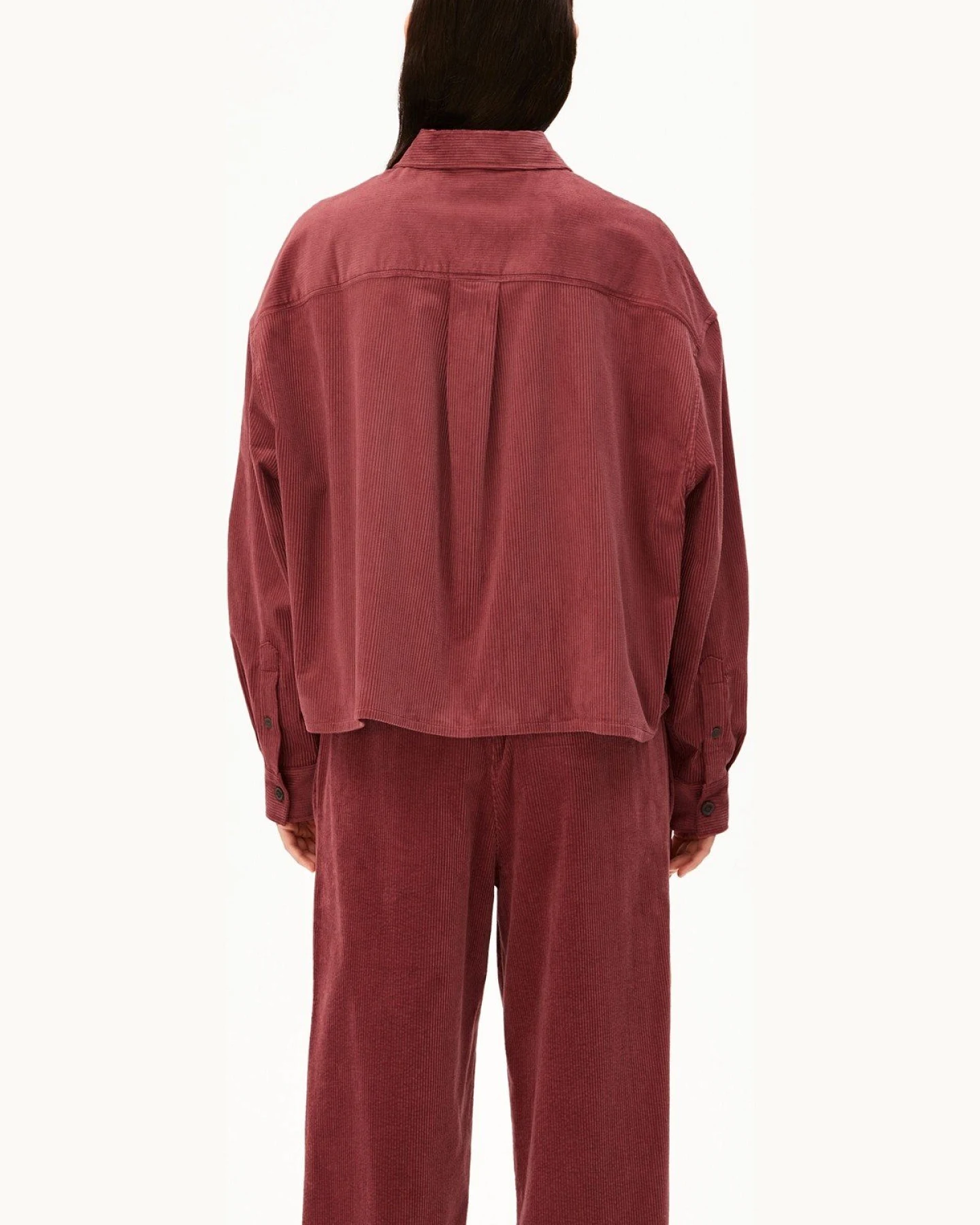 Bluse Nalaani Corduroy Rot – Ansicht 2