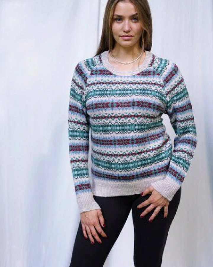 Haus of Namaste Handgefertigter Fair-Isle-Pullover