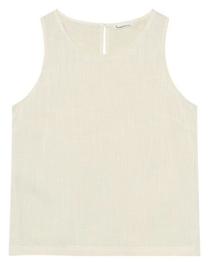 KnowledgeCotton Apparel Blusentop aus Ecovero und Bio-Leinen