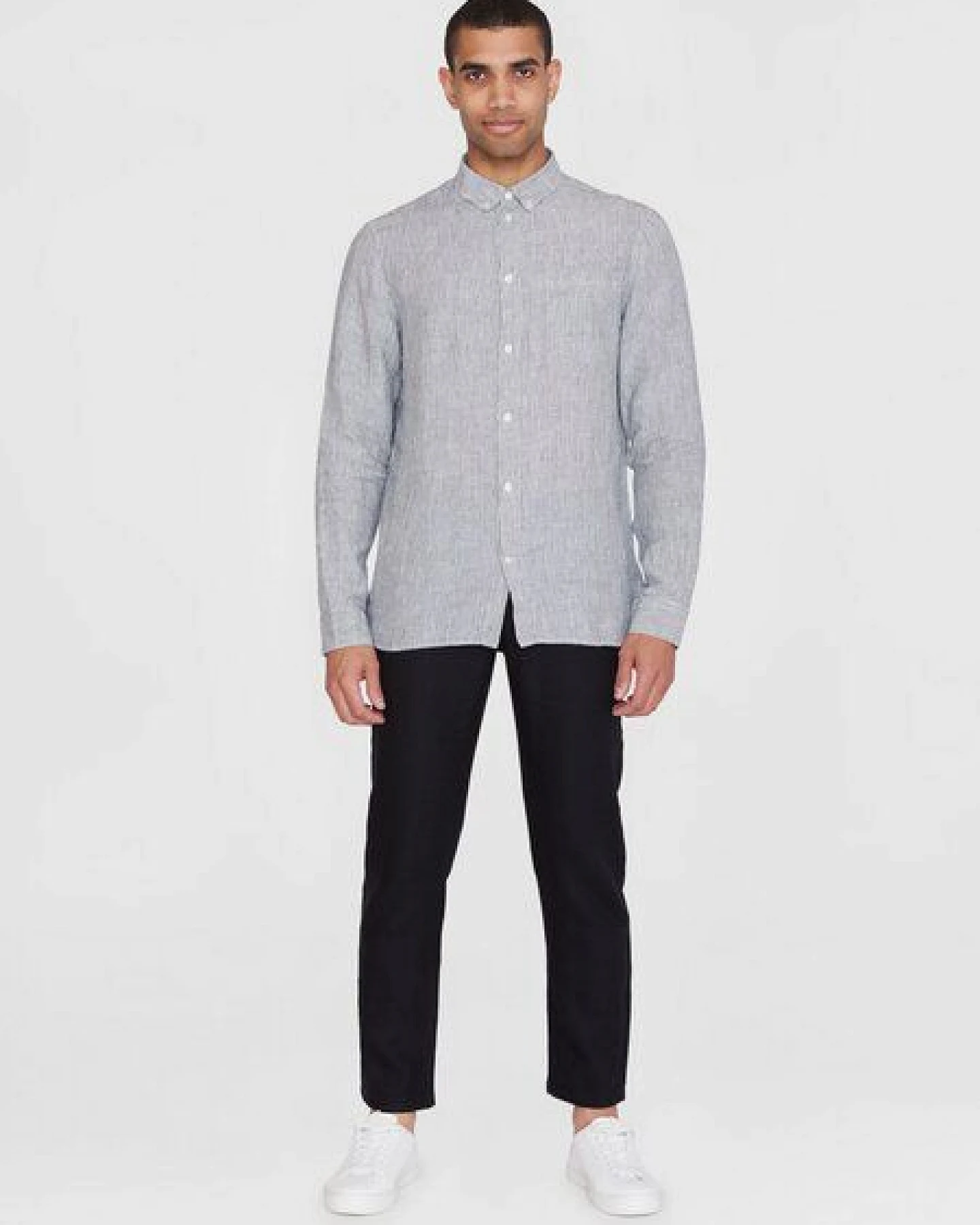 KnowledgeCotton Apparel Leinenhemd Regular Striped – Ansicht 4