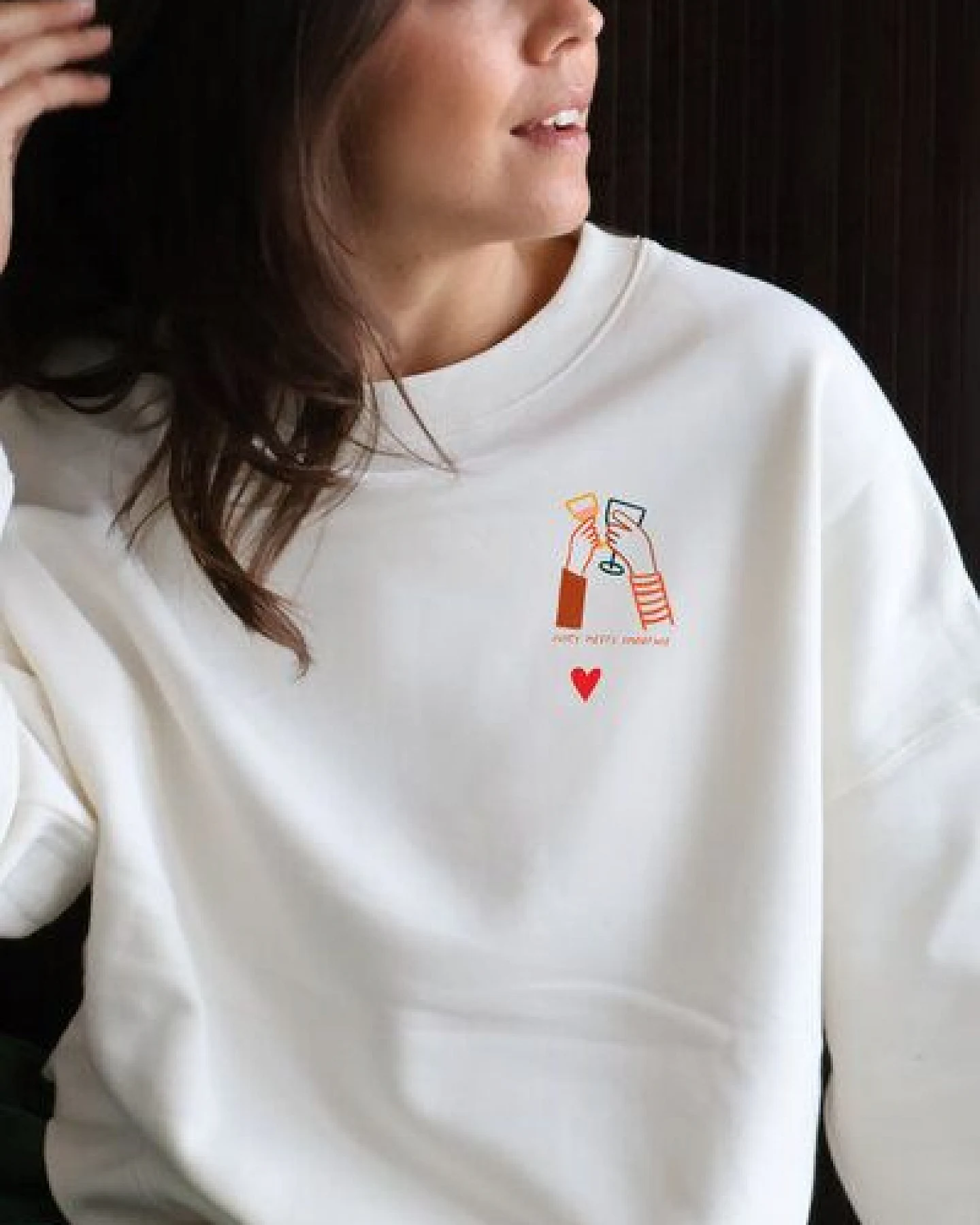 Kultgut Artdesign- Kuscheliger Sweatpullover / Juicy meets Smoothie – Ansicht 2