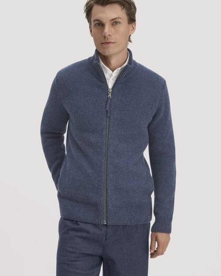 Produktseite: hessnatur Strick Jacke Regular aus Bio-Merinowolle mit Bio-Baumwolle
