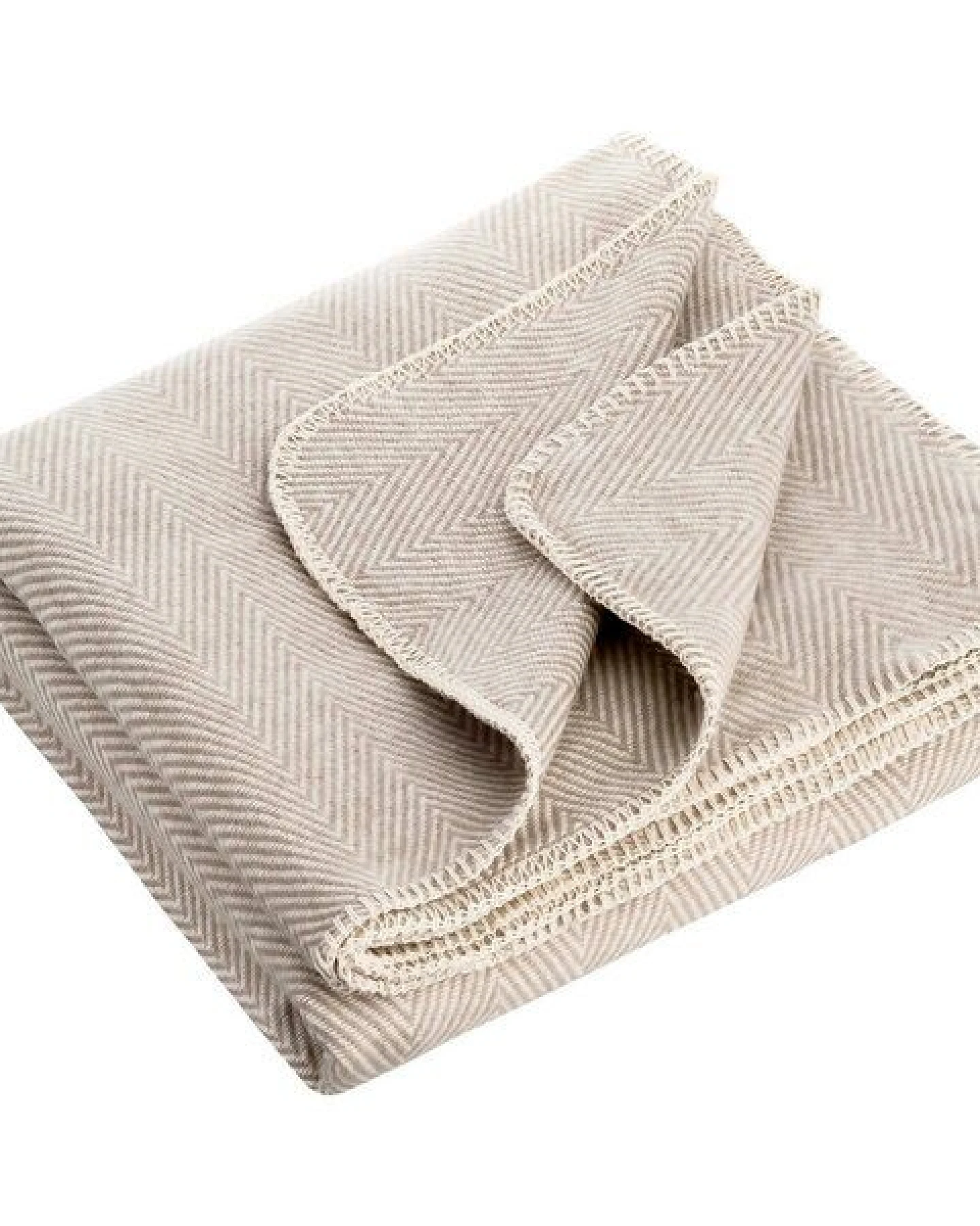 RIEMA Germany leichte Kuscheldecke FINN aus Bio-Baumwolle – weich und kuschelig, Fischgrät Wolldecke Made in Germany – Ansicht 4