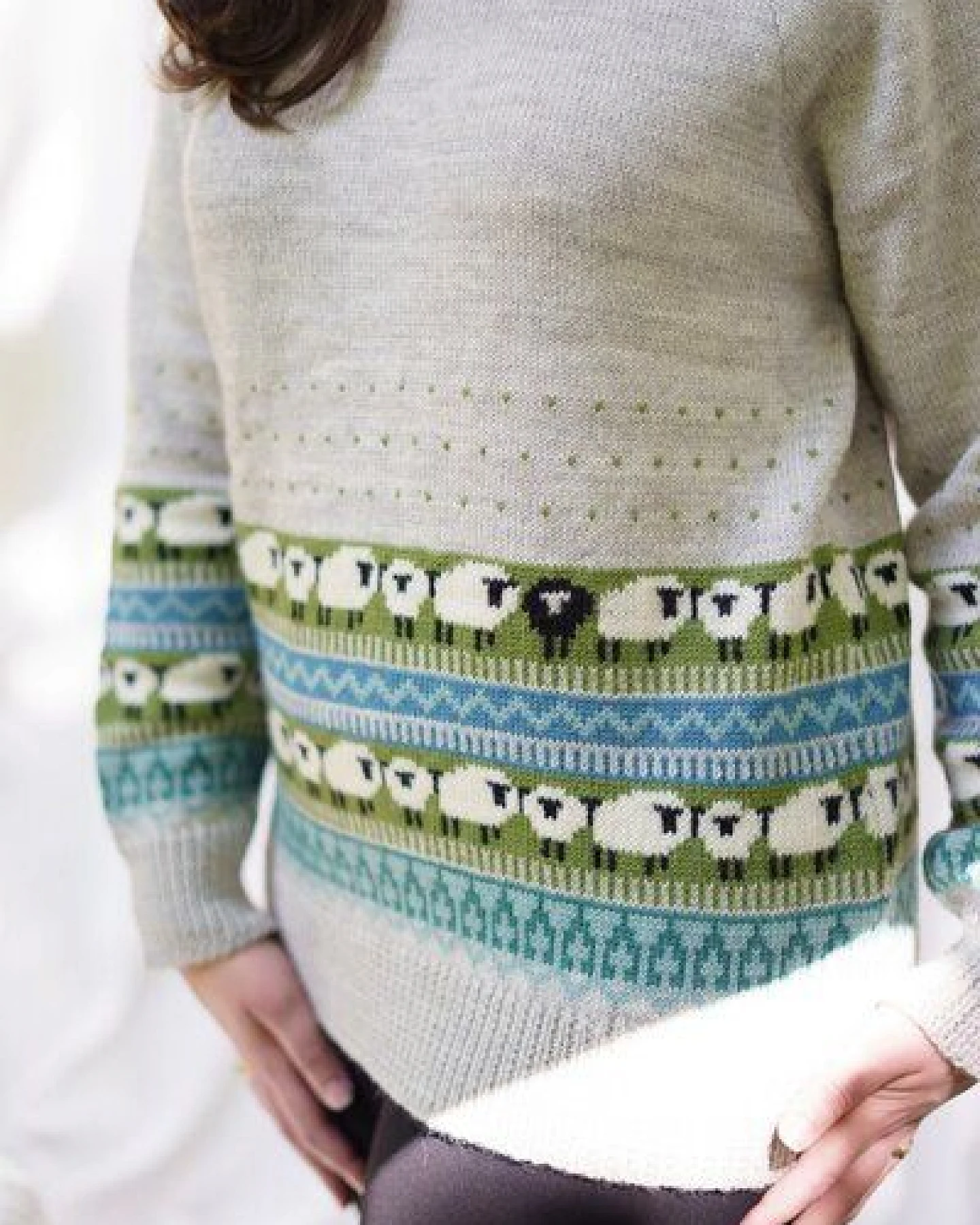 Haus of Namaste Fair-Isle-Pullover aus 100 % Lammwolle – Ansicht 2