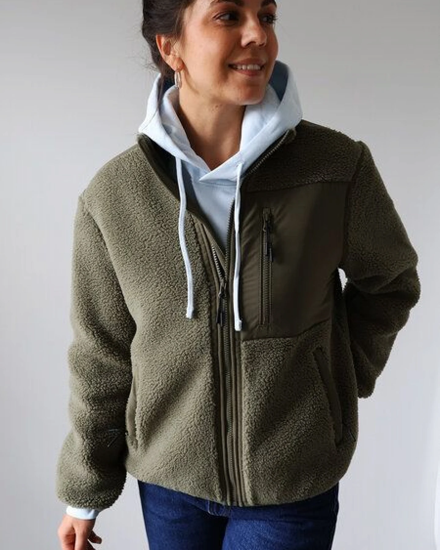 Kultgut Boxy-Style - Hoodie- Innen flauschig / Little things are big – Ansicht 4