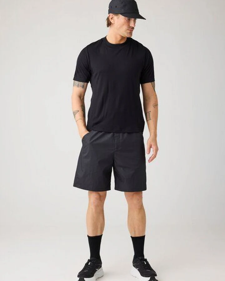 KnowledgeCotton Apparel Herren Vent Ripstop 90 Shorts, Black Jet