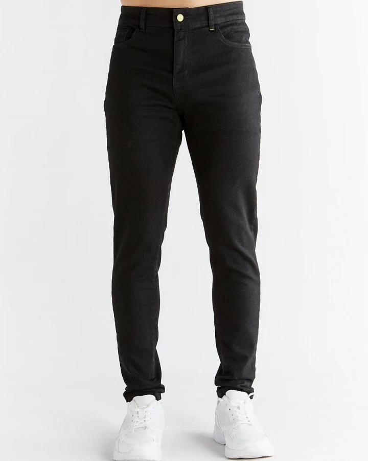Evermind Herren vegan Jeans Stretch Skinny Fit Anthrazit