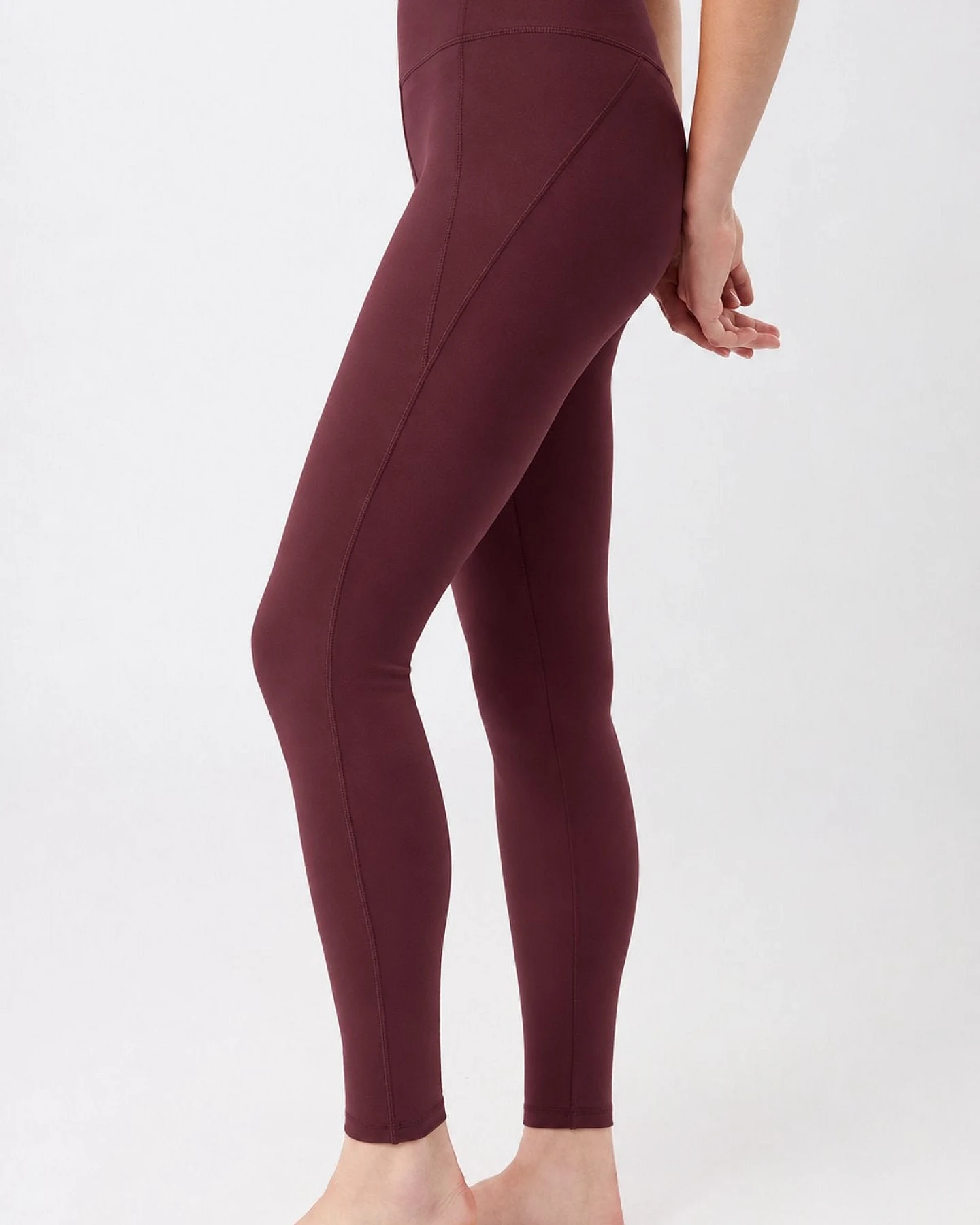 MANDALA Damen vegan Leggings Limitless Rubinrot – Ansicht 2