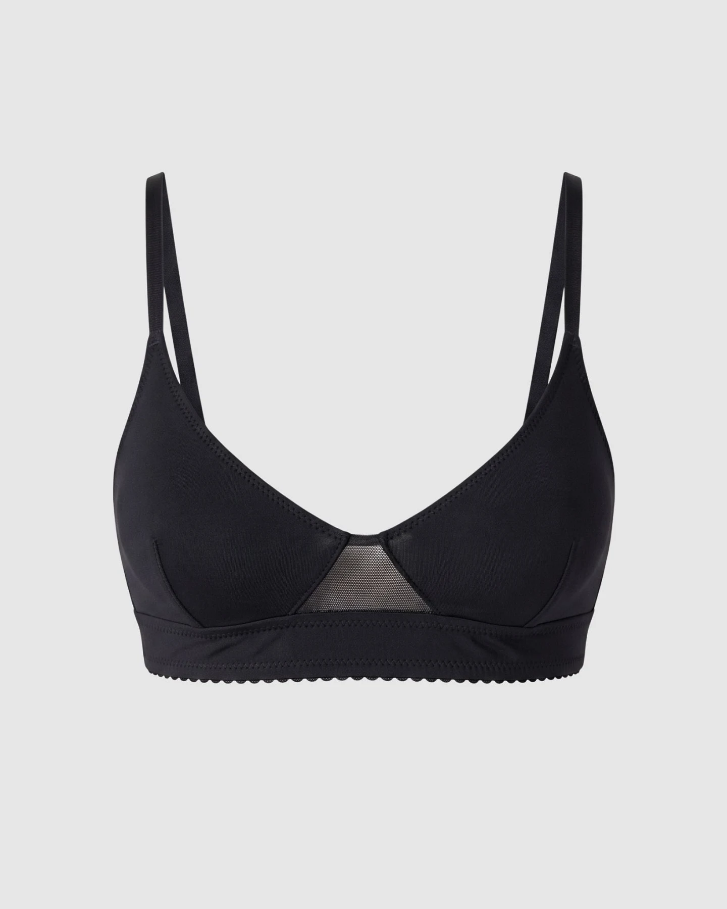 Understatement Damen vegan Bralette Opaque Triangle Scoop Schwarz – Ansicht 2