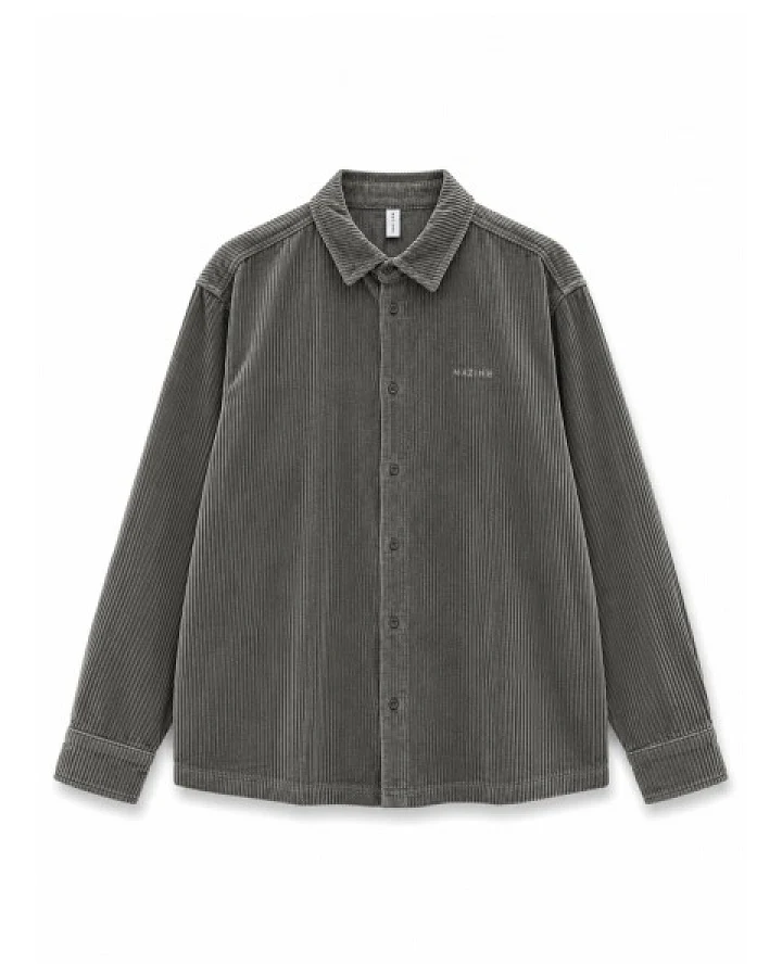Mazine - Wide Corduroy Shirt - Hemd Gr S grau
