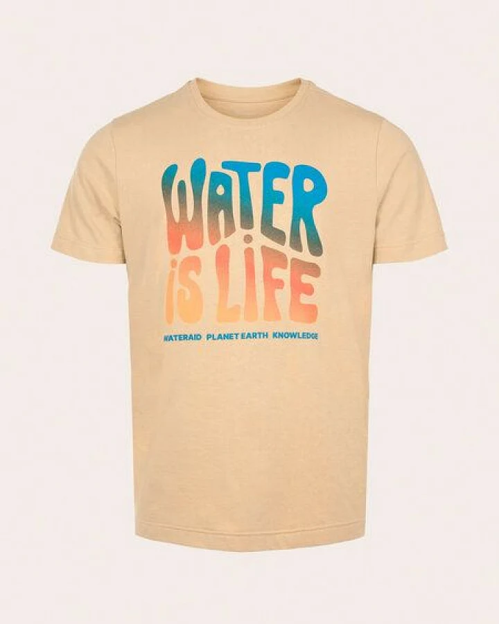 KnowledgeCotton Apparel Unisex T-Shirt "WATER IS LIFE" - in Zusammenarbeit mit WaterAid