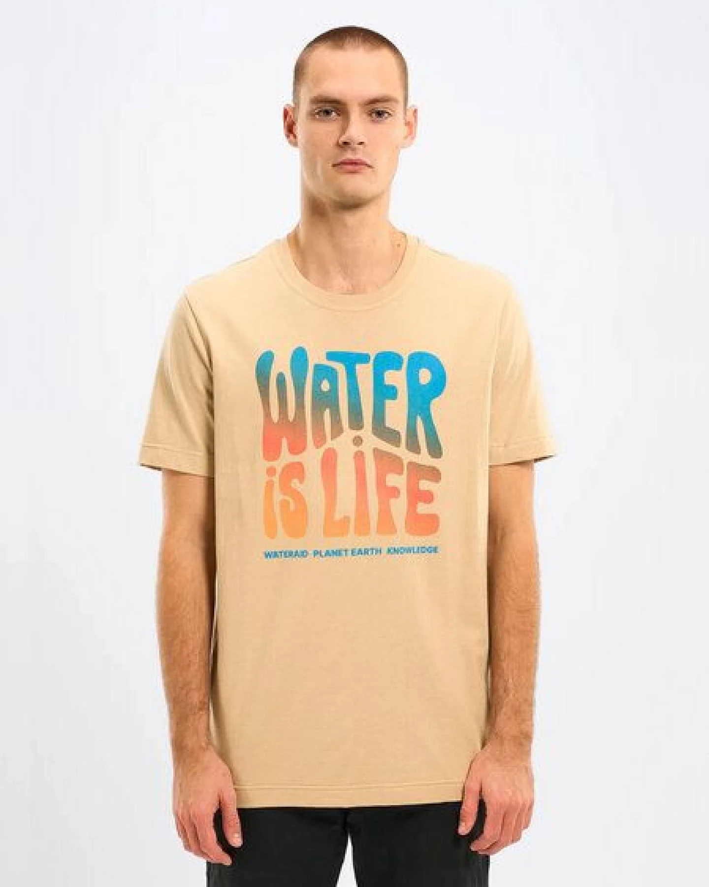 KnowledgeCotton Apparel Unisex T-Shirt "WATER IS LIFE" - in Zusammenarbeit mit WaterAid – Ansicht 2