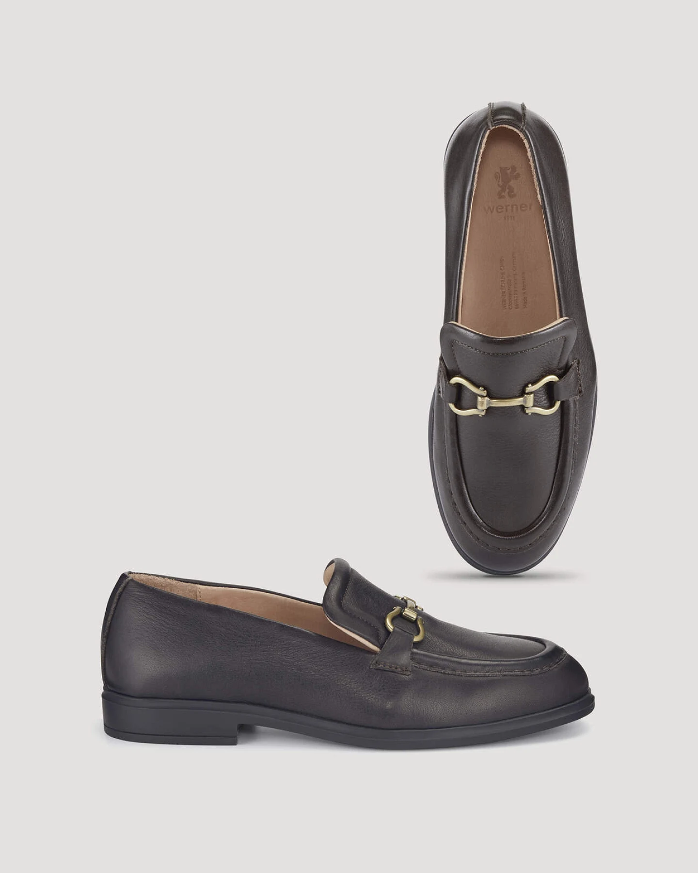 hessnatur Damen Loafer mit Schnalle aus Nappa-Rindleder - braun - Größe 41 – Ansicht 3