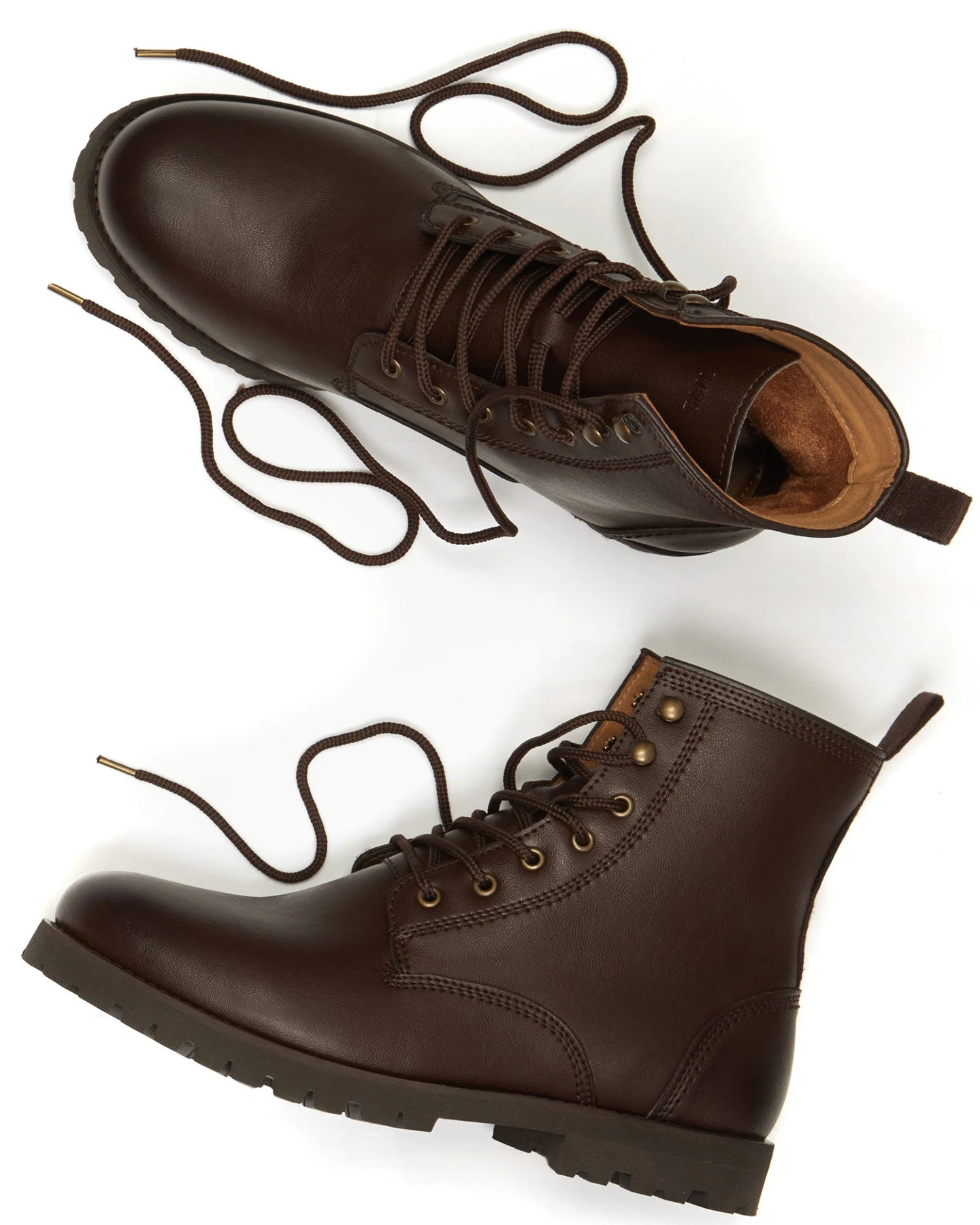 Will's Vegan Store Herren vegan Stiefel Rangers Dunkelbraun – Ansicht 2