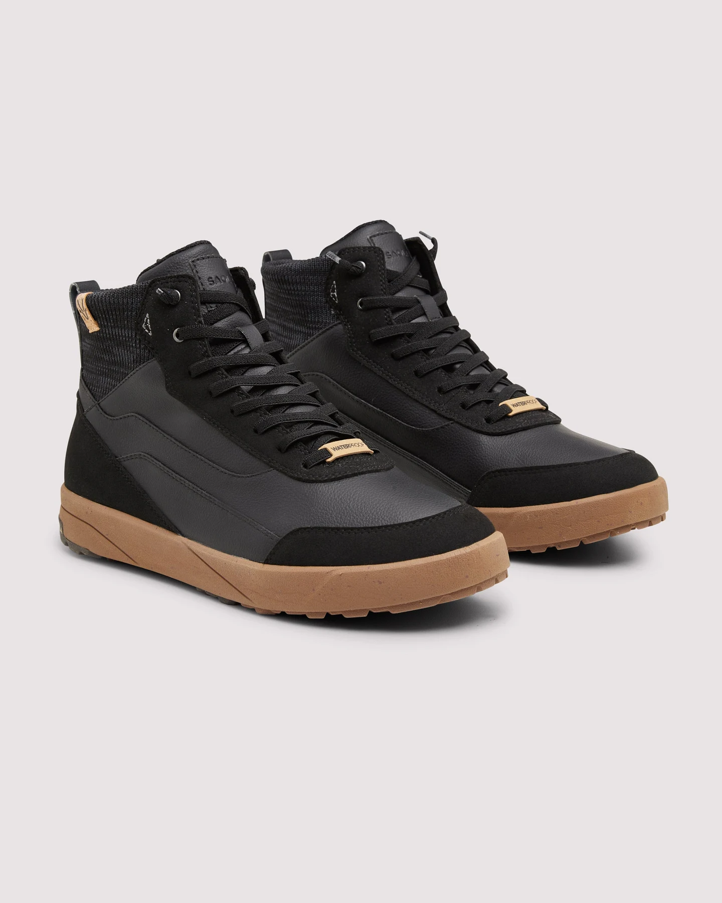SAOLA Herren vegan Sneaker Herren Quito Mid Wasserdicht Schwarz – Ansicht 2
