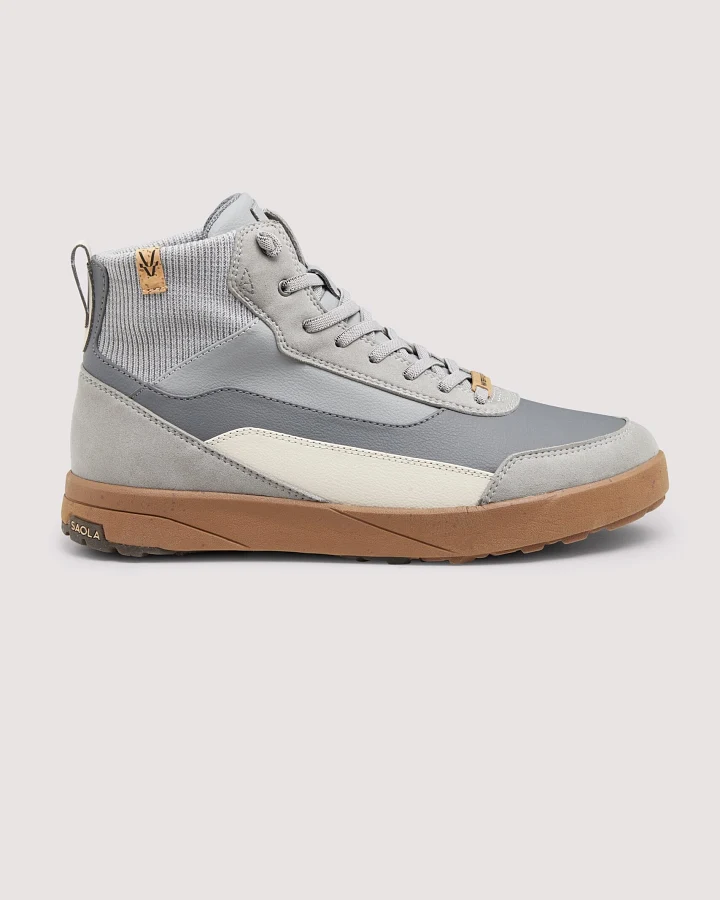 SAOLA Herren vegan Sneaker Herren Quito Mid Wasserdicht Grau