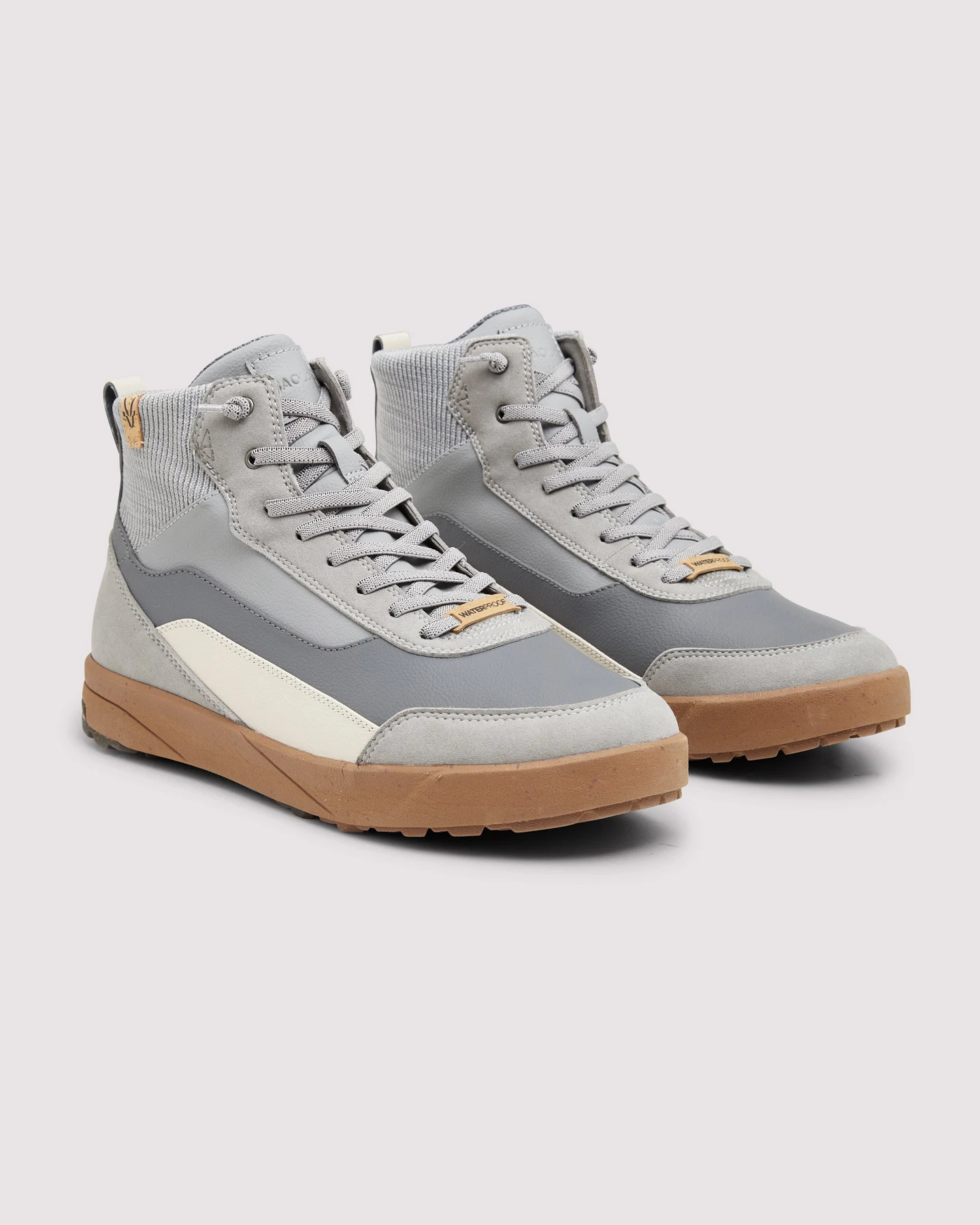 SAOLA Herren vegan Sneaker Herren Quito Mid Wasserdicht Grau – Ansicht 2