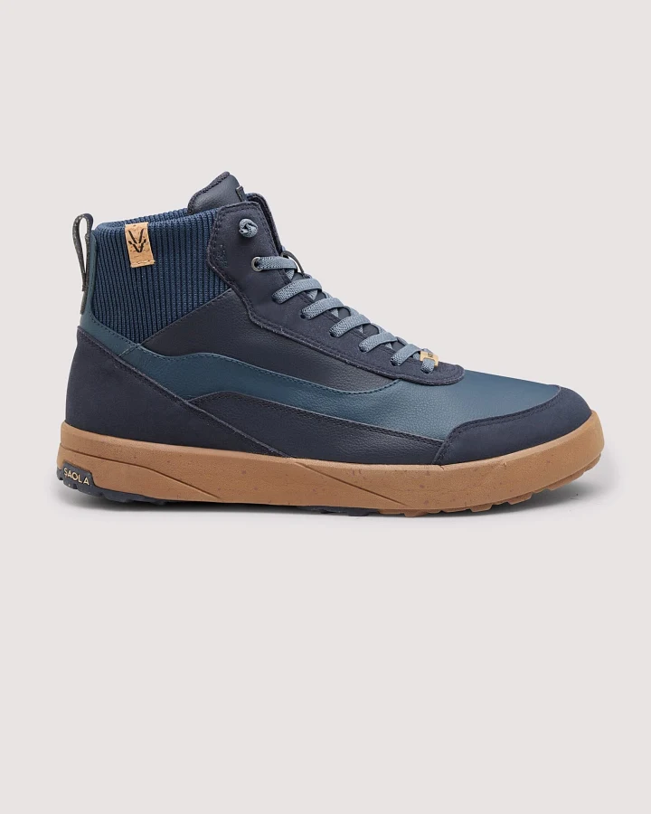 SAOLA Herren vegan Sneaker Herren Quito Mid Wasserdicht Marineblau
