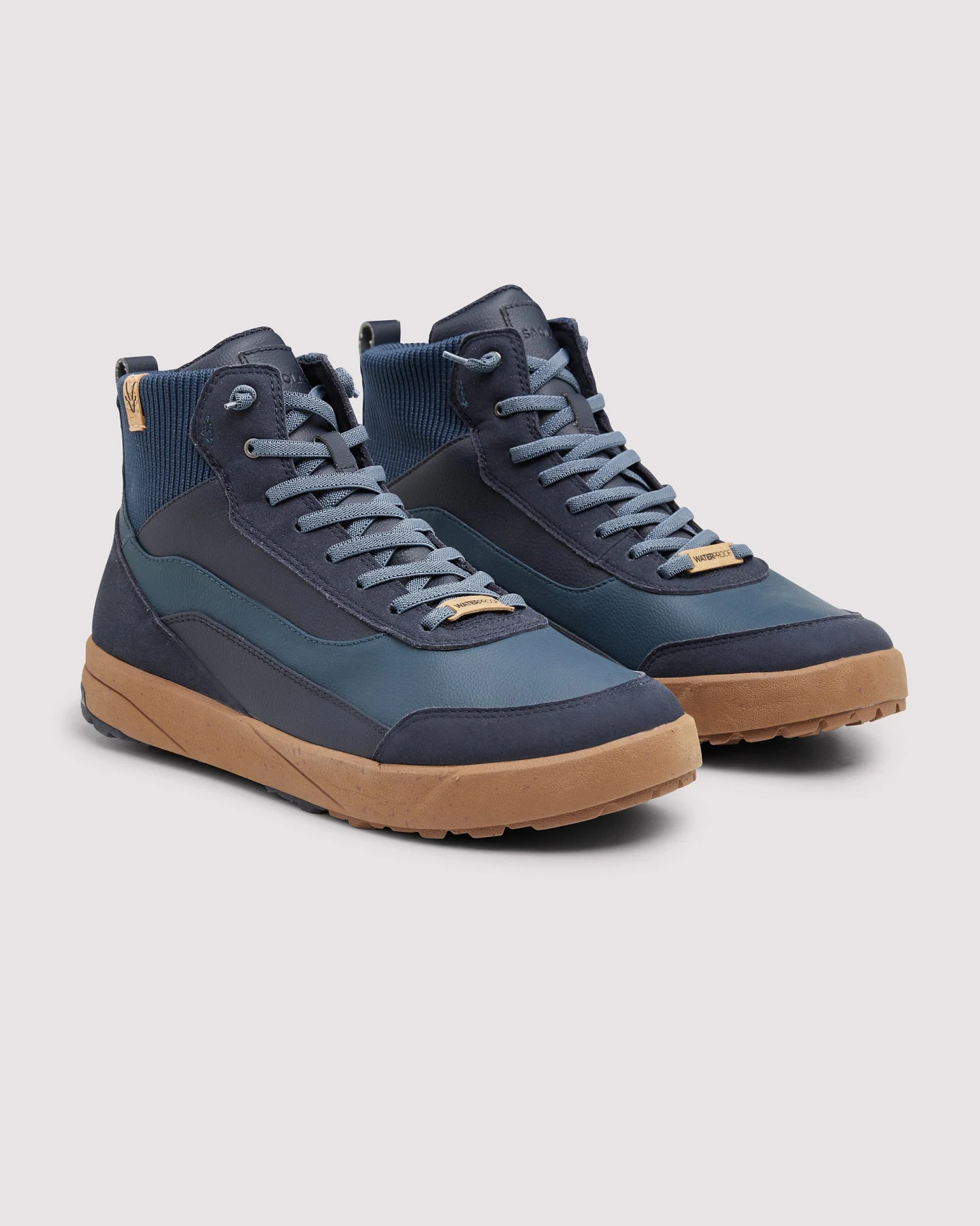 SAOLA Herren vegan Sneaker Herren Quito Mid Wasserdicht Marineblau – Ansicht 2