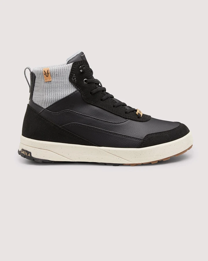 SAOLA Damen vegan Sneaker Damen Quito Mid Wasserdicht Schwarz
