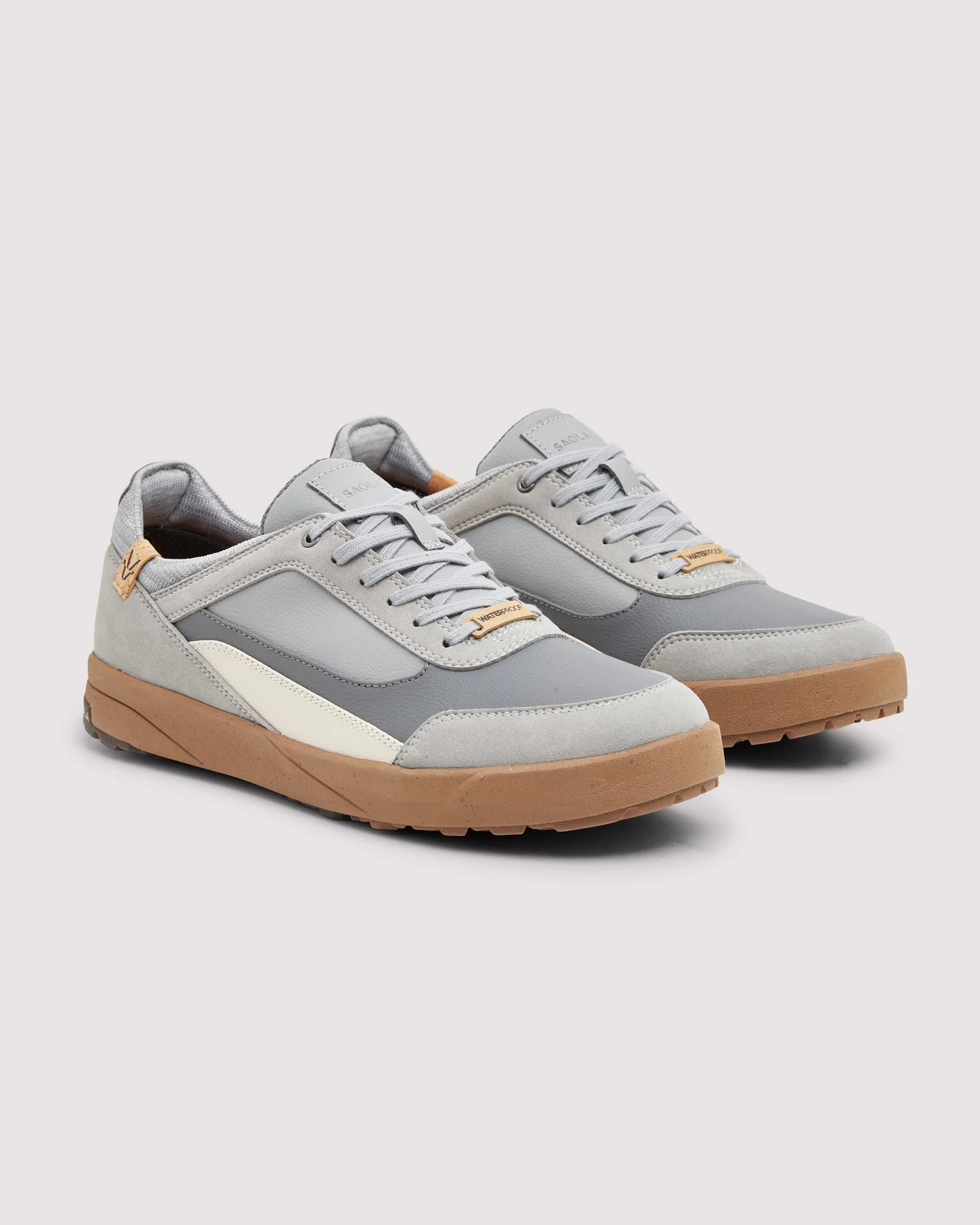 SAOLA Herren vegan Sneaker Herren Quito Wasserdicht Grau – Ansicht 2