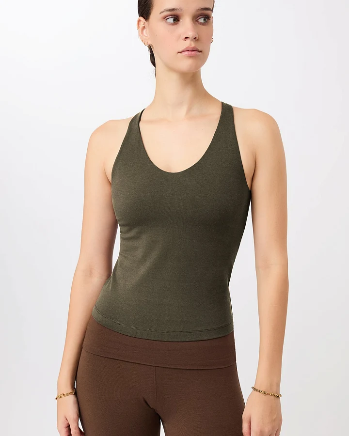 MANDALA Damen vegan Sport Top Alle Sportarten Blattgrün