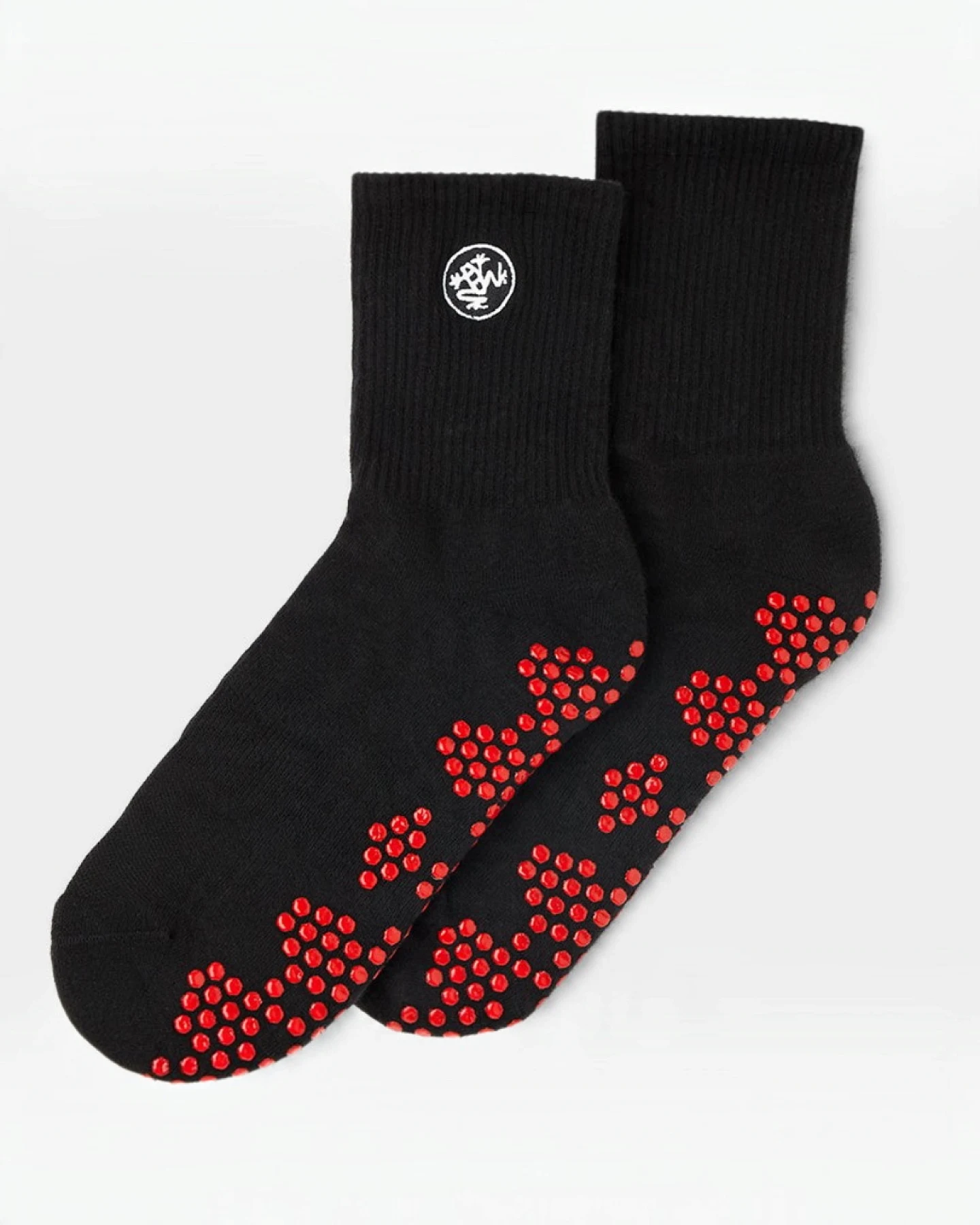 Manduka Equilibria Pilates Half Crew Socks - Black – Ansicht 6